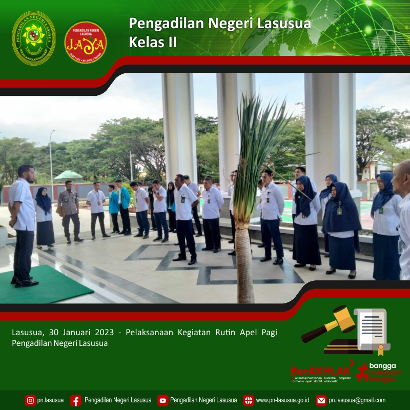 Pelaksanaan Apel Pagi Pengadilan Negeri Lasusua